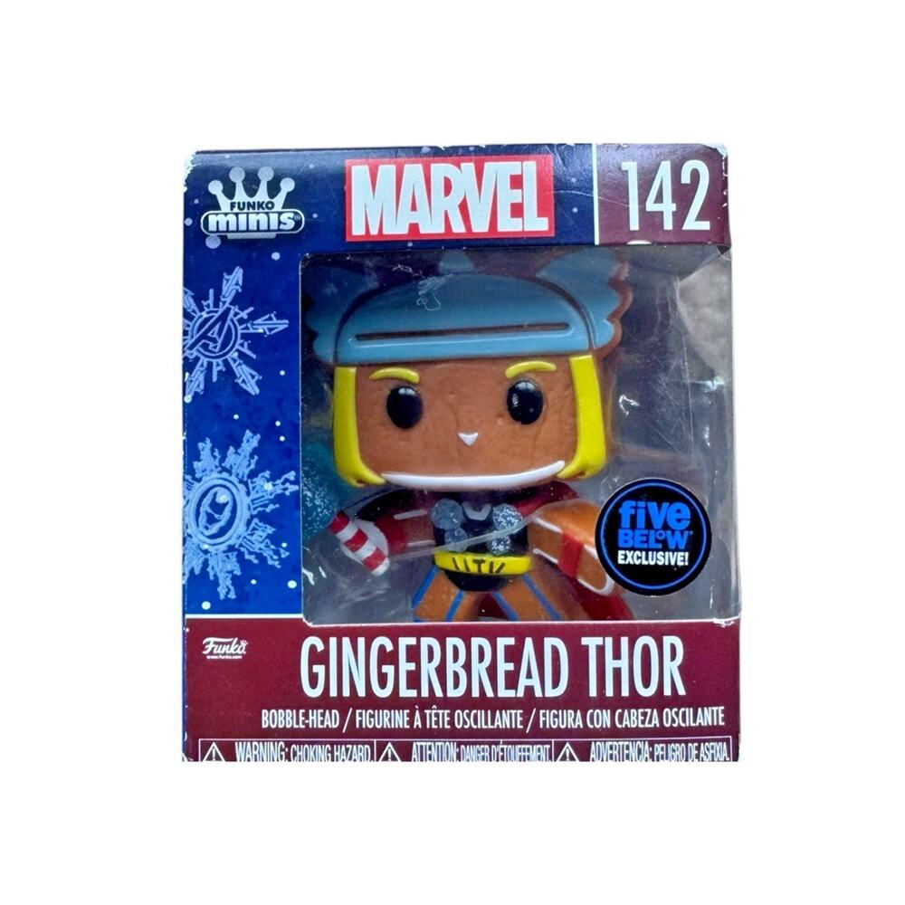 Funko Minis Marvel Gingerbread Thor #142 Diamond Five Below Exclusive NIB